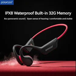 POLVCDG Bone Conduction Headset X7 IPX8 32GB Bluetooth 5.3 Wireless Headset with microphone Waterproof Swim 2023 New