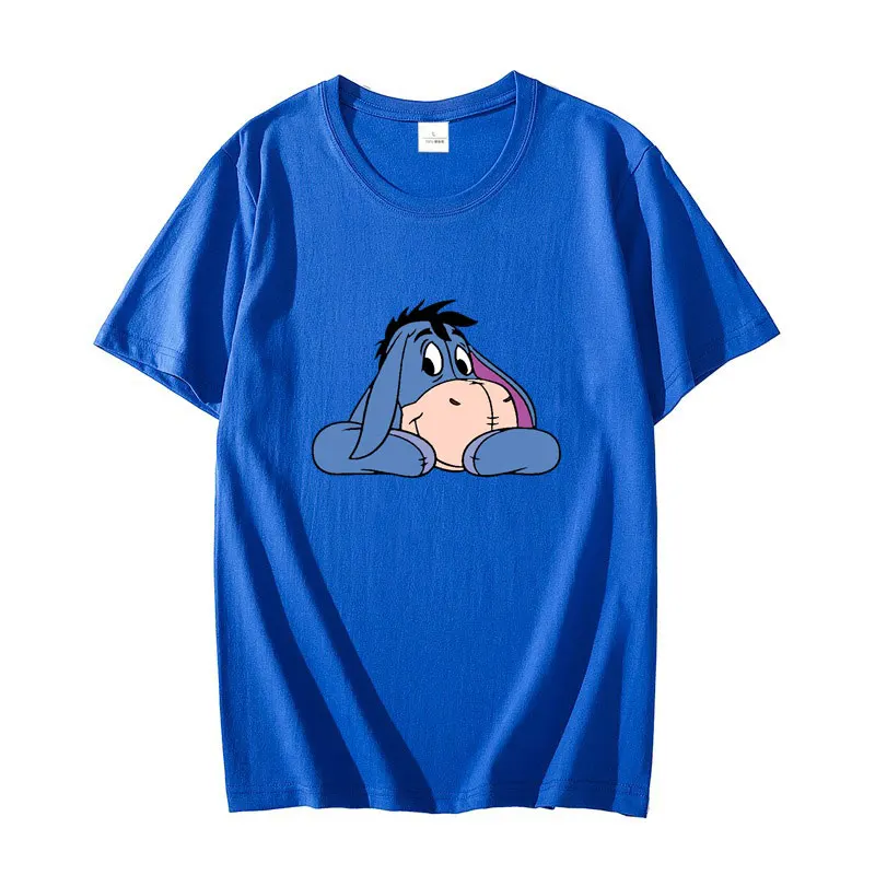 Eeyore Men T-shirt Summer Short Sleeve Women Tee Shirts 100% Cotton 2025 New Fashion Couple Clothes Tops