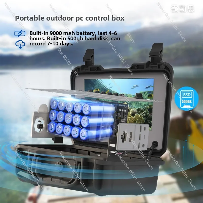 Ballus 10-inch display screen fishing bottom detection underwater camera machine mobile display split