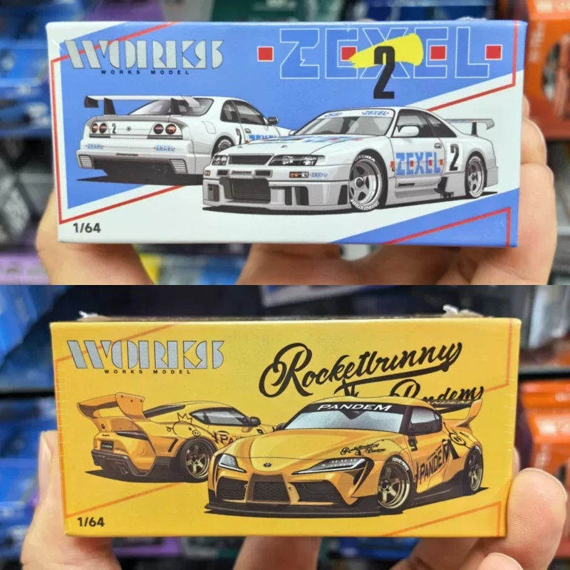 在庫あり-1-64新商品-ロケットラビット-ワイドボディ-スープラ-a90z-展示限定版-合金製キャストスタティックカーモデル。限定版