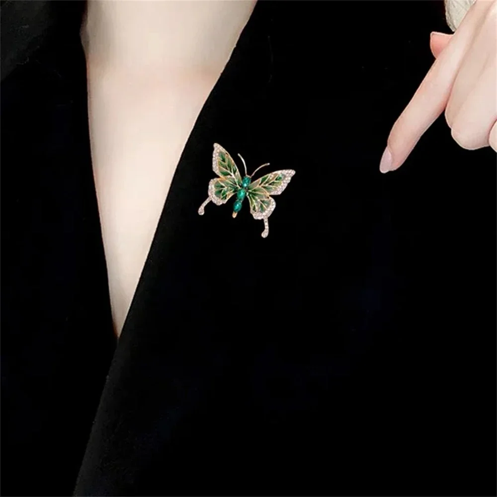 Zinshe-Broche en Alliage de Strass Incrusté d\'Ange pour Femme, Corsage à Paillettes, Papillon, Libellule, Événation, Insecte, Bijoux Cadeaux, Mode