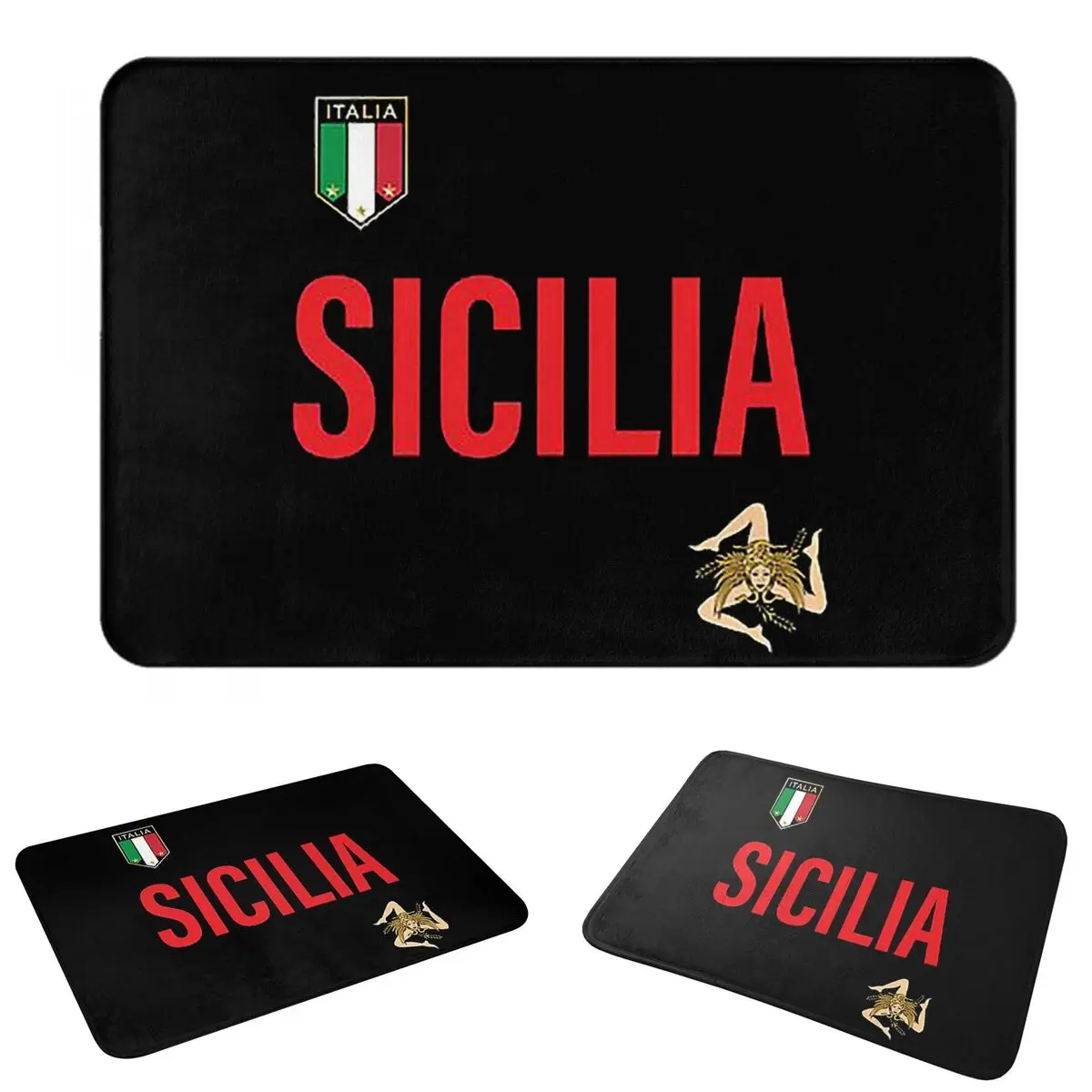 Sicily Jersey Doormat Cushion Carpet Rug Kitchen Entrance Home Floor Mat for Bathroom Footpad Mats