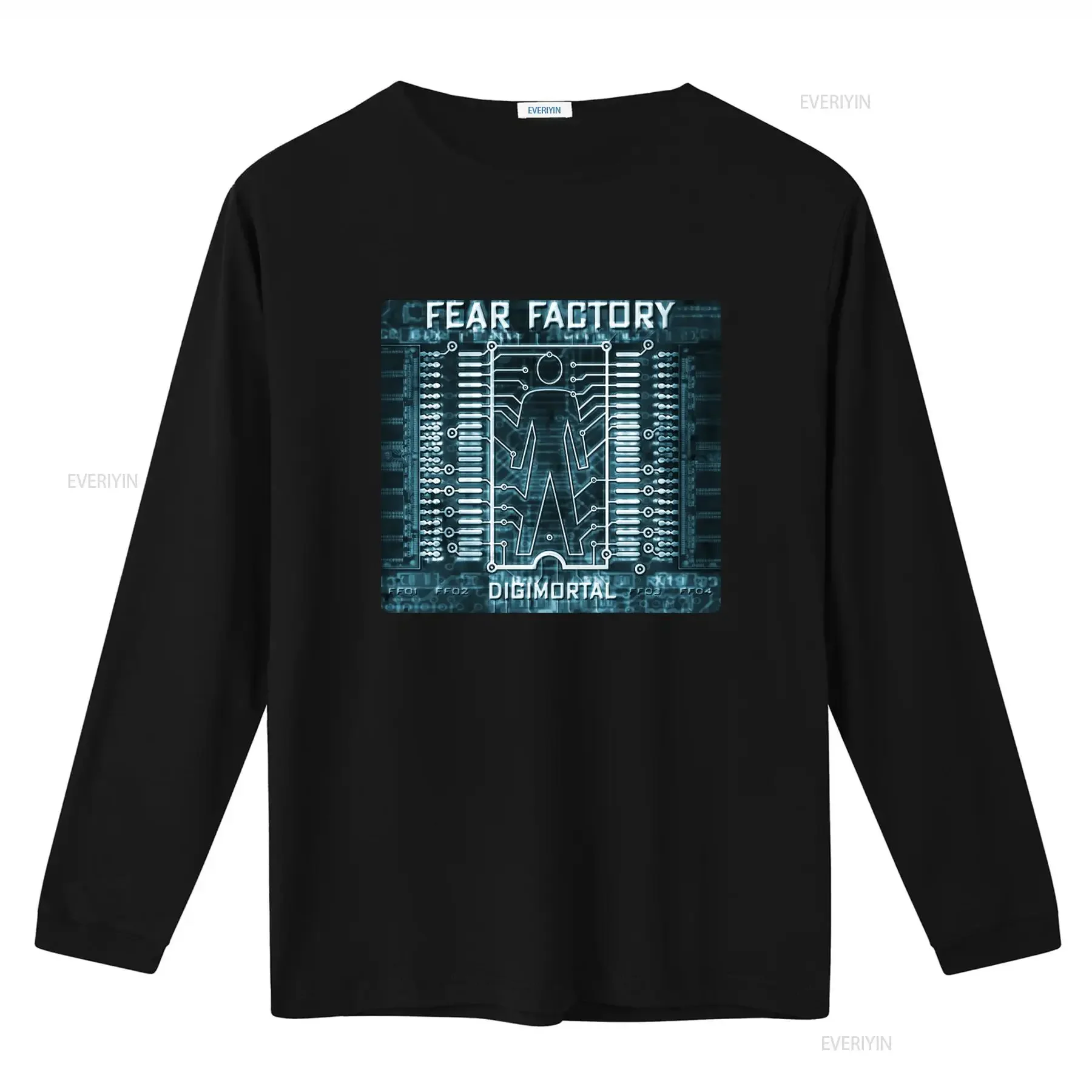Vintage Fear Factory Digimortal Industrial Metal Band Concert T Shirt 00s Large L Heavy Nu vintage Washed Versatile fashion