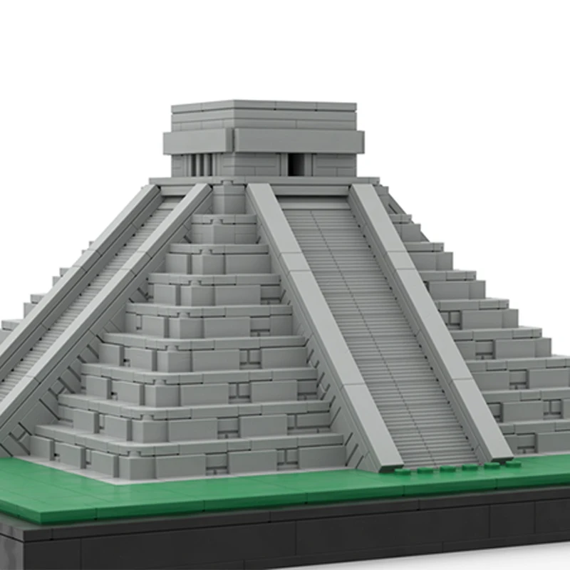 Bloques de construcción modelo piramidal Chichen Itza de 1423 piezas, estilo arquitectónico de civilización maya, ideal para entusiastas de la arquitectura