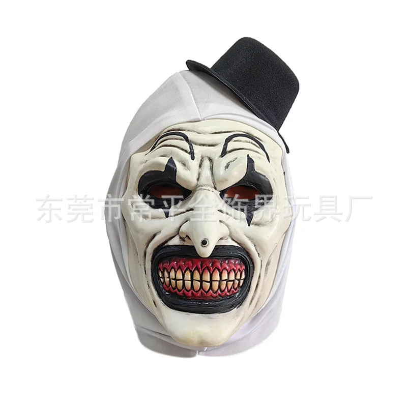 

Clown Mask Hat Clown Headset Halloween Makeup Ball Horror Cos Props Simulation Mask Latex