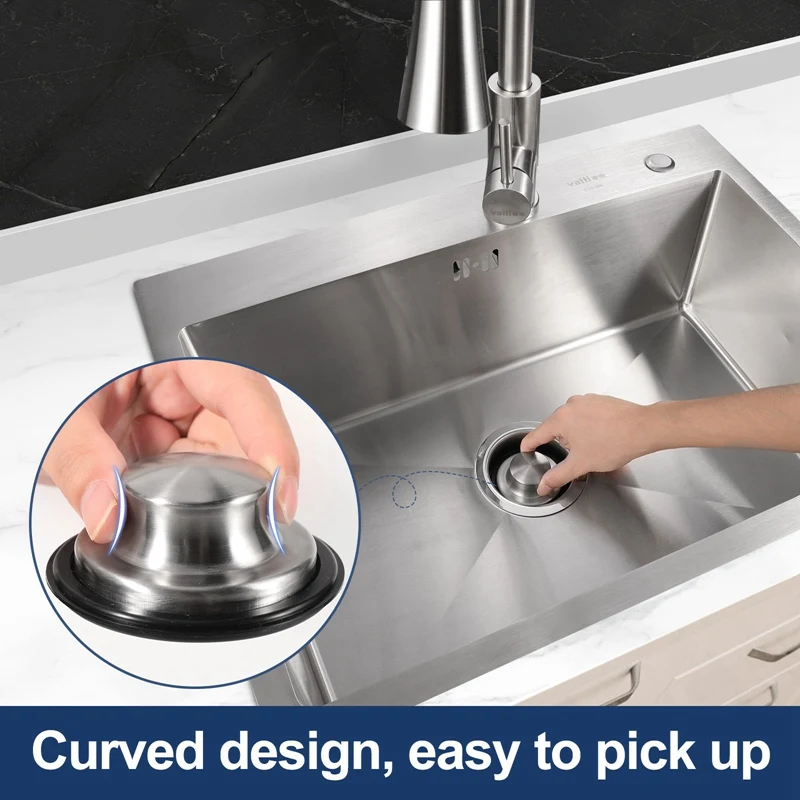 2PCS Garbage Disposal Stopper Sink Drain Stopper 3.35 Inch Sink Drain Plug, Fits Standard Kitchen Drain