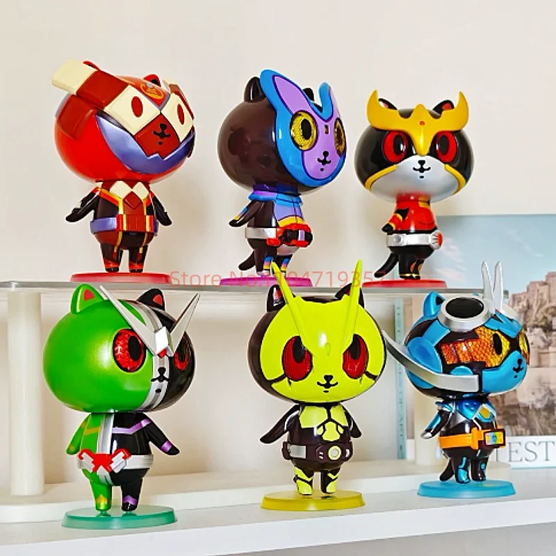 Original Ldcx Kamen Rider Blind Box Artverse Baketan Blog Series Mystery Box Cute Cat Ornament Figure Collection Model Toy Gift