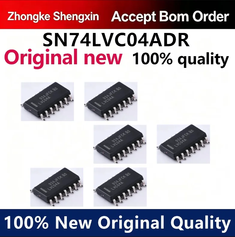 （5pcs-100pcs）Brand new original SN74LVC04ADR silk screen LVC04A patch SOP14 six channel inverter logic chip