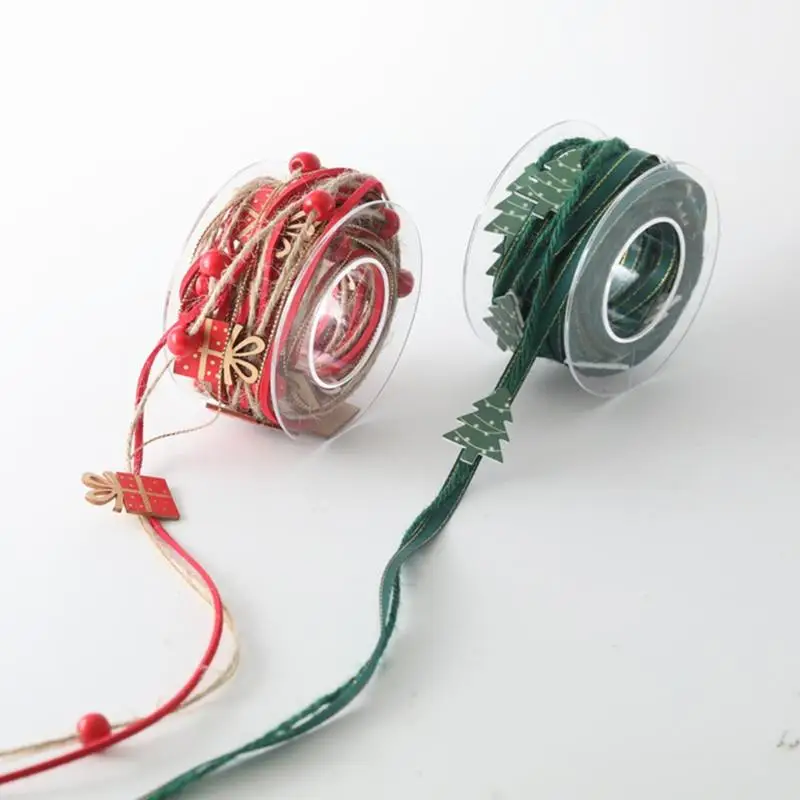 Christmas Decoration Ribbon Gold Ornament Holiday Party Decorative Festive Ribbons DIY Ornaments Chrustmas Accessories