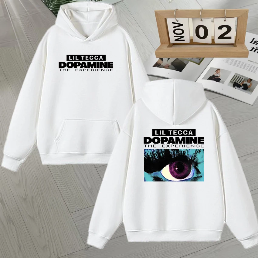 Rapper Lil Tecca Dopamne The Experience Tour Long sleeve Men Women Fleece Loose Hoodies Unisex Casual Autumn Winter Sweatshirts