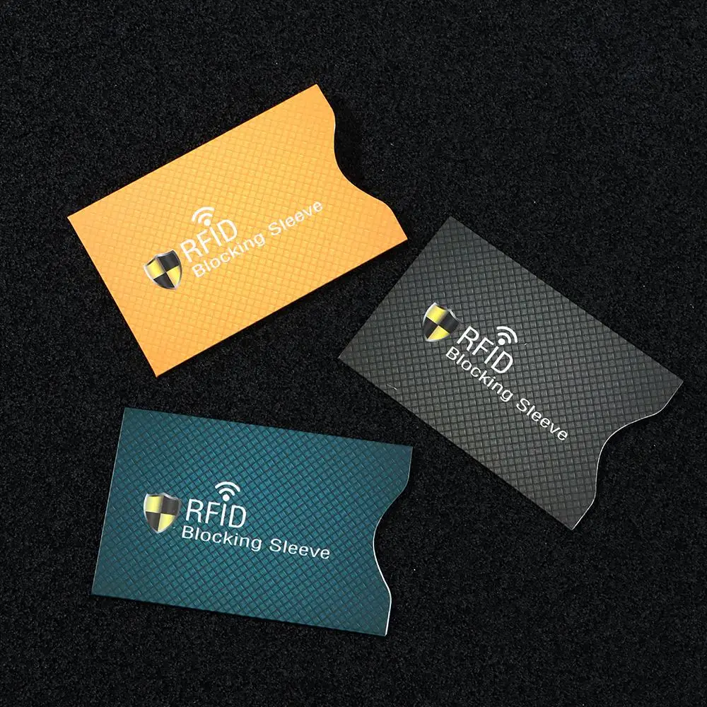 5PCS Reader Anti-theft Bank Aluminium Card Holder RFID Blocking Sleeve Wallet Protect Case Cover