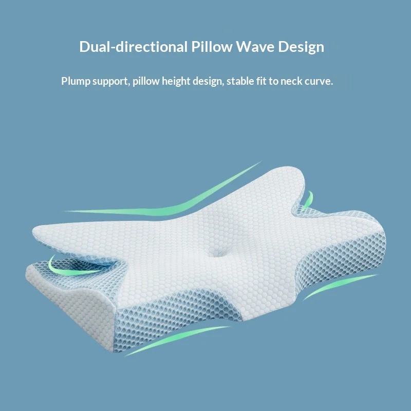 Butterfly shaped  cervical pillow memory foam ergonomic contour orthopedic pillow support pillow relieves neck pain