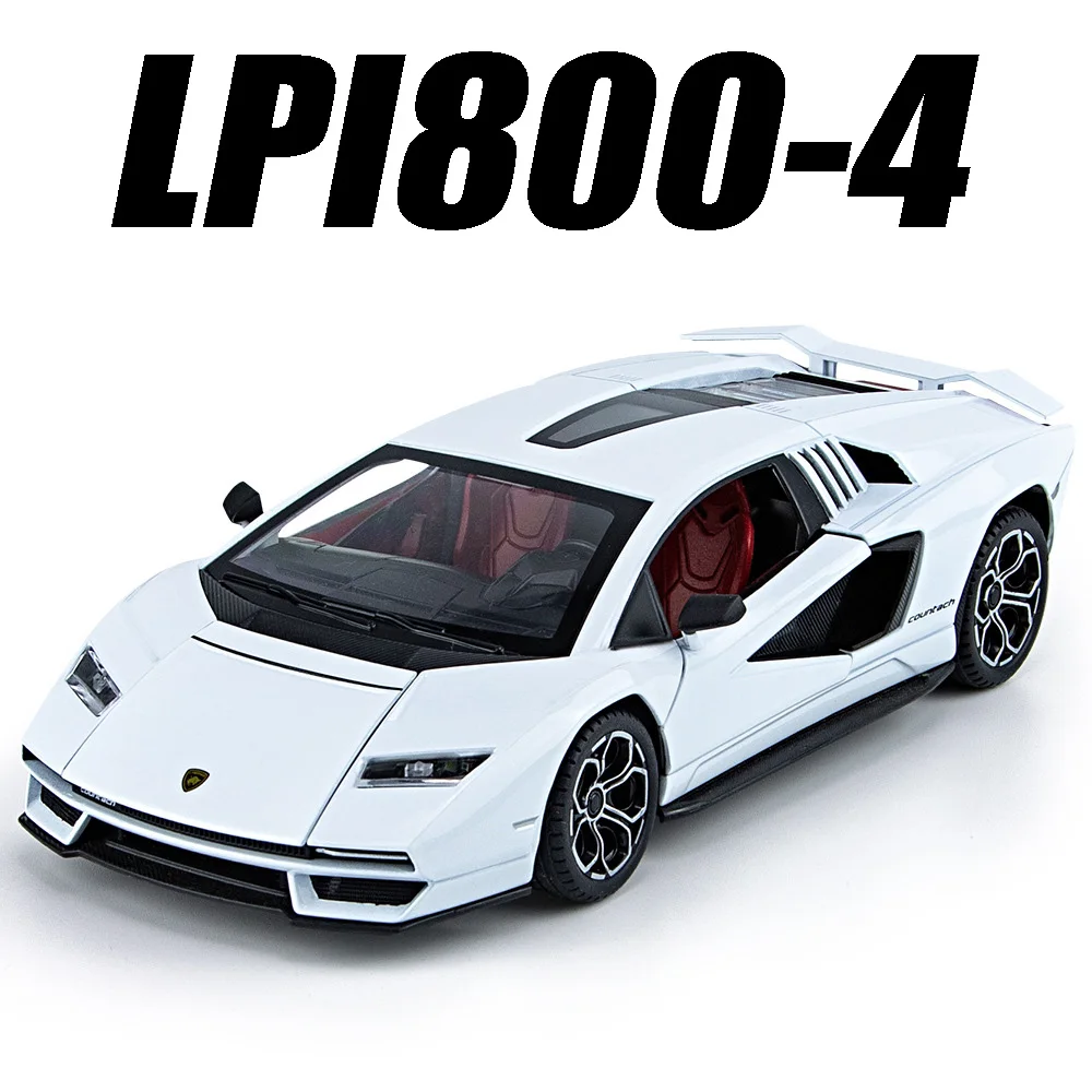 

1:24 Countach LPI800-4 Модель спортивного автомобиля Игрушки из сплава Литой под давлением SIAN FKP37 Суперкары Звуковой свет Двери с открытым отверстием для детей Подарки