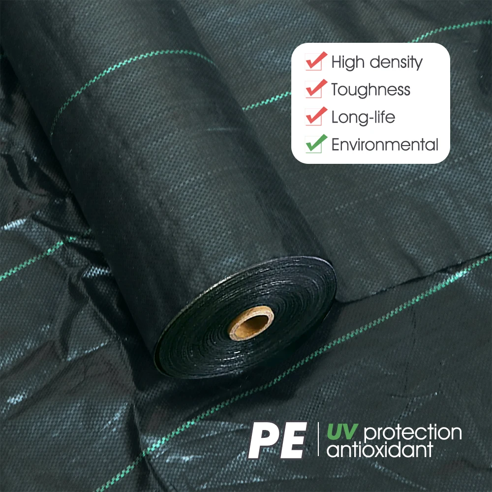 Black Ventilate Agricultural Anti Grass Cloth Fabric Ground Cover Landscape Greenhouse Weeding Mat Garden Orchard Weed Control