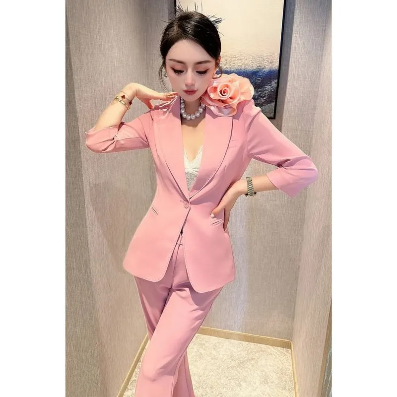 

Insozkdg Green Single Buckle Women Suits Set ( Jacket+Pants) Long Sleeve Suit Jacket Suits Female Outfits Conjunto Femininos