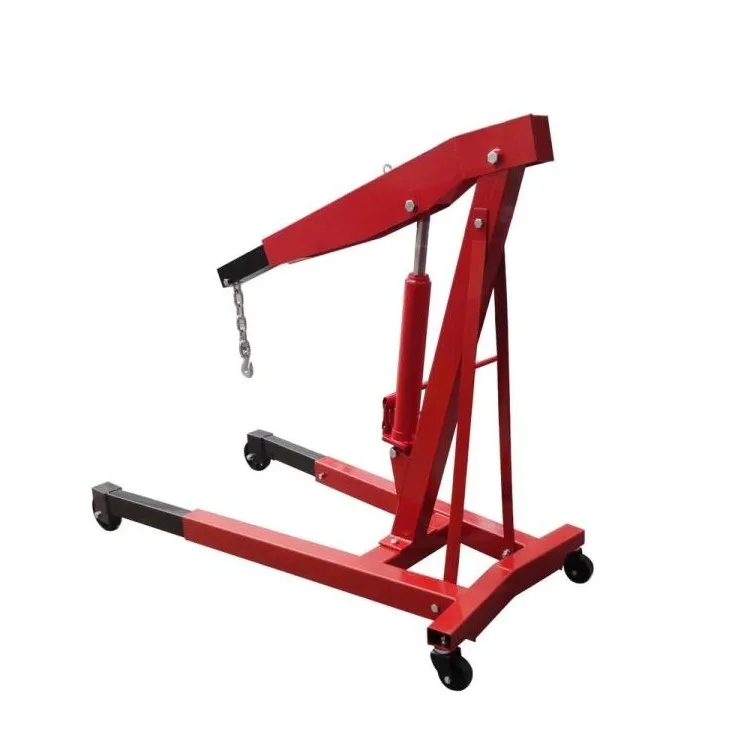 High Quality Strong Repair Tools  Lifting Heavy 3T Fixed Shop Vehicle Engine Lifting Trolley Auto Motor Hydraulic Crane