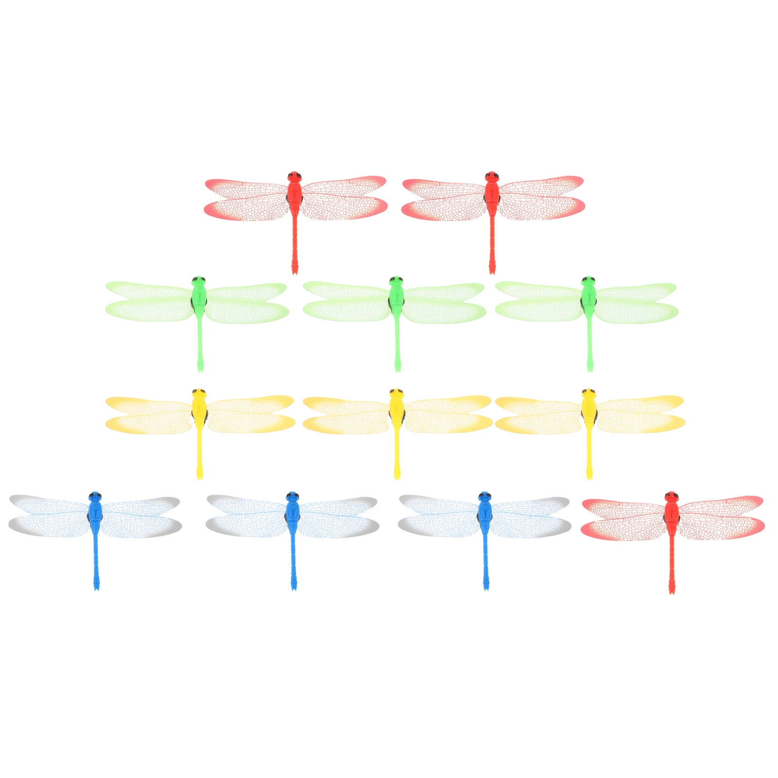 

12 Pcs Simulated Dragonfly Decoration Delicate Wall Prop Sticker Synthetic Resin Decorative Craft