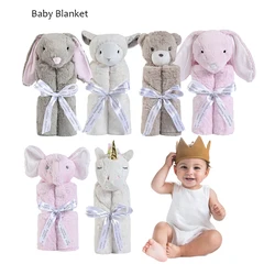 Warm Baby Blankets Girls Swaddle Pink Animal Baby Boys Wrap Ultra-Soft Fluffy Fleece Sleeping Cotton Soft Bedding Baby Stuff