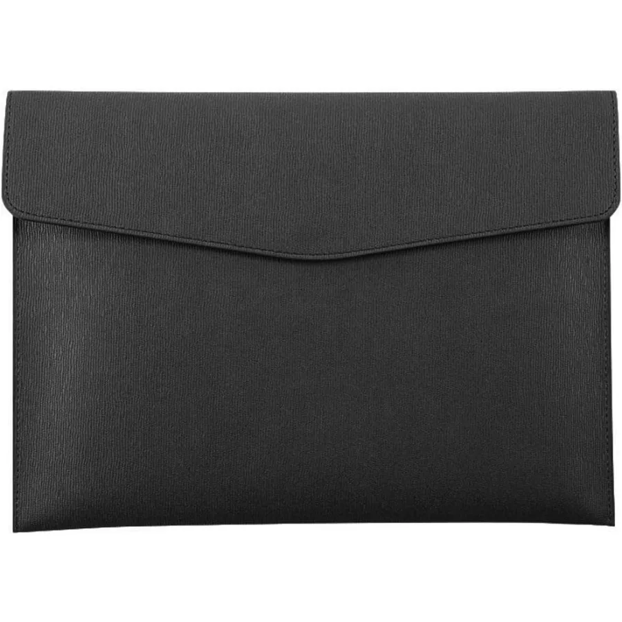 حافظة مستندات مجلد ملفات A4 من جلد البولي يوريثان، حافظة مغلف مقاومة للماء مع إغلاق Sp باللون الأسود