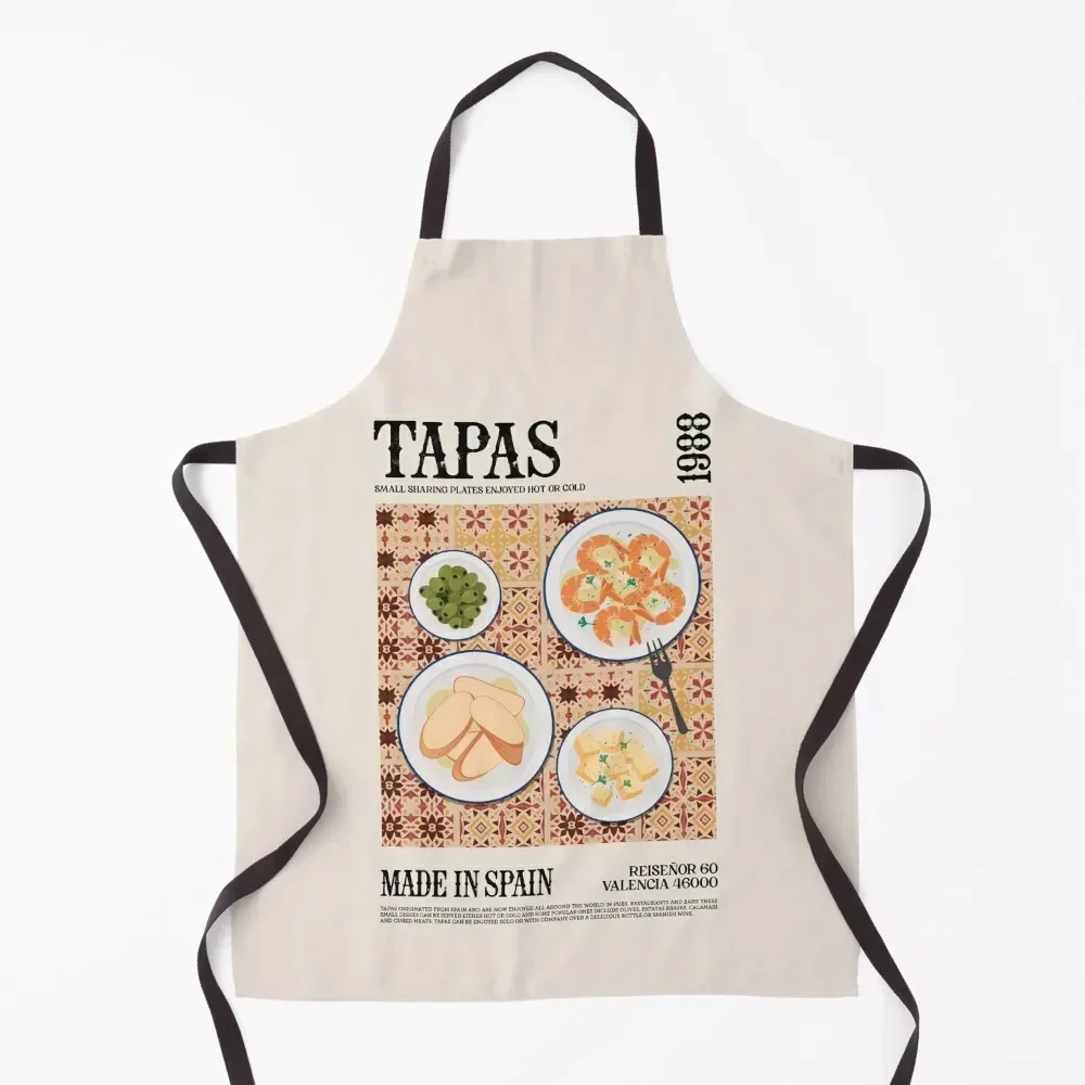 

Tapas Wall Art Apron Woman Kitchens For Man Haircut cookings for women Kitchen Man Apron