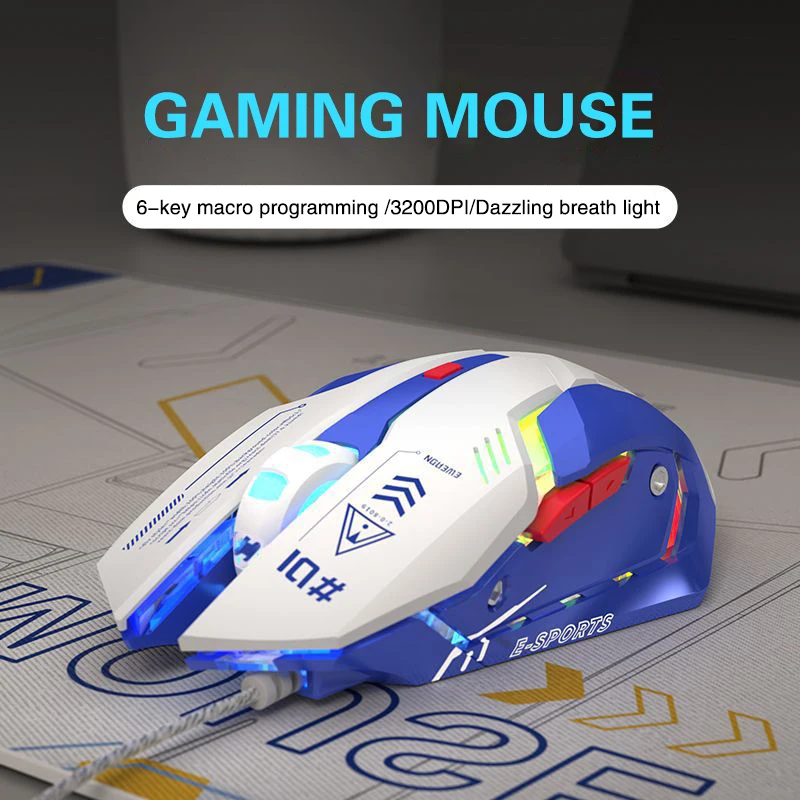 Electronic Sports Games Silent Cable Mouse Laptop Desktop Computer Mechanical Mouse Lightweight Gaming Dedicated Mouse