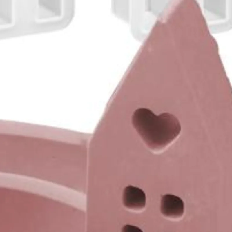 3Pcs Resin Silicone Mold For DIY Crafts Heart House Candlestick Molds (Medium/Small) With Detailed Chamber