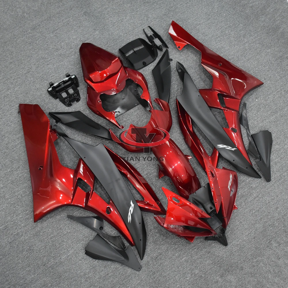 Motorcycle Injection Cowling Wine red matte black classic For Yamaha YZF600 R6 2006 2007 Full Fairing Kit Bodywork color scheme