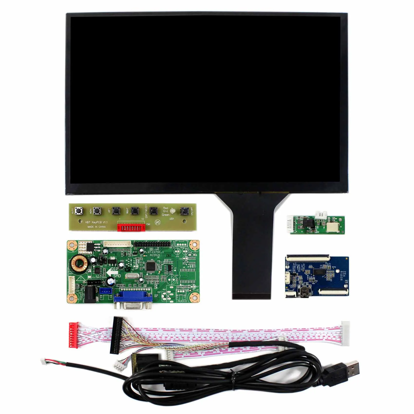 VGA LCD Controller Board 10.1inch 1920X1200 B101UAN02.1 With Capacitive Touch Screen