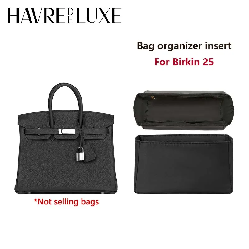 Bag Organizer Insert for Birkin 25 Nylon Storage Platinum Bag Support orderly Storage Neat Inner Modification Bag Accessories