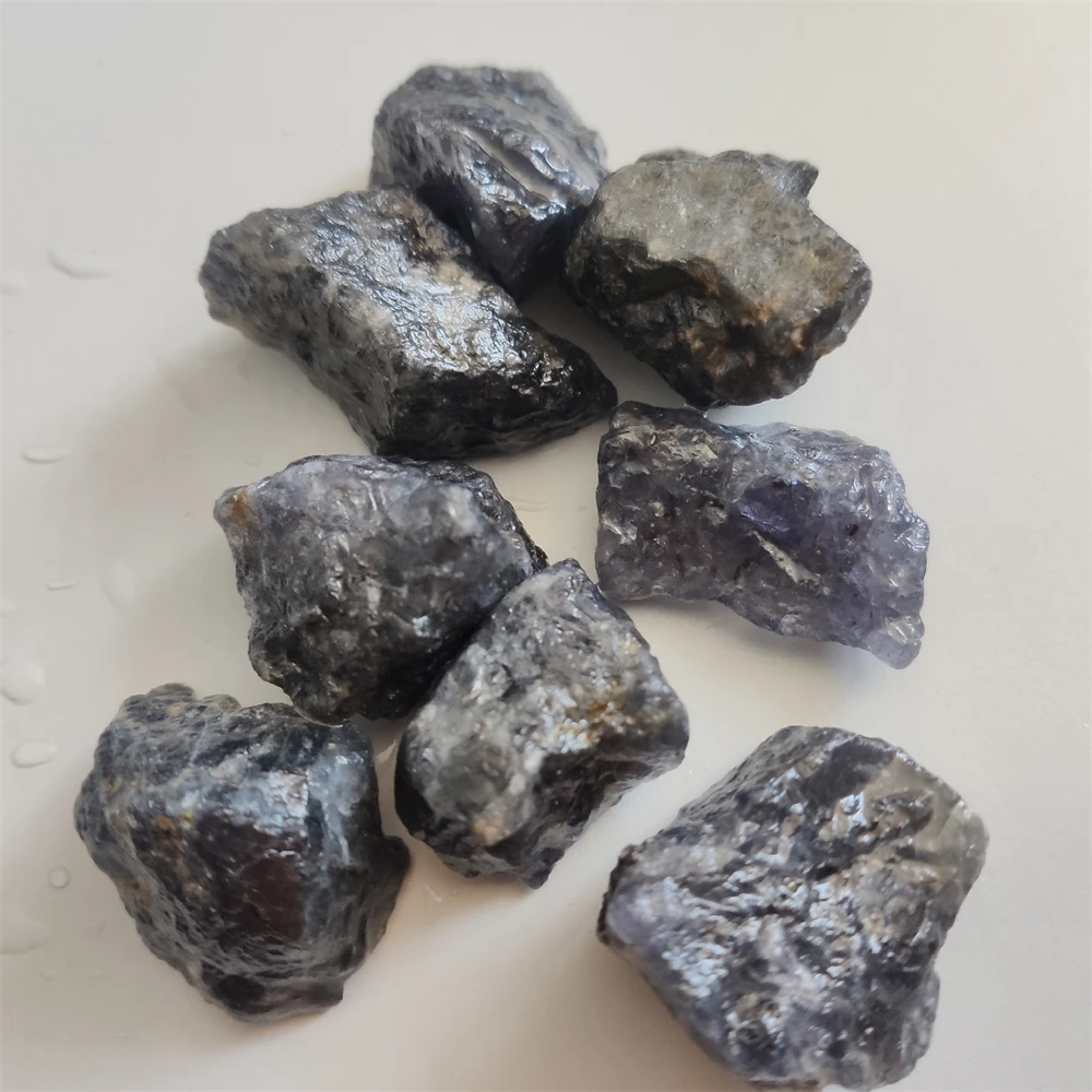 Natural Cordierite Iolite Dichroite Mineral Specimen Water Sapphire Blue Gemstone Jewelry Processing Aquarium Decoration Stone