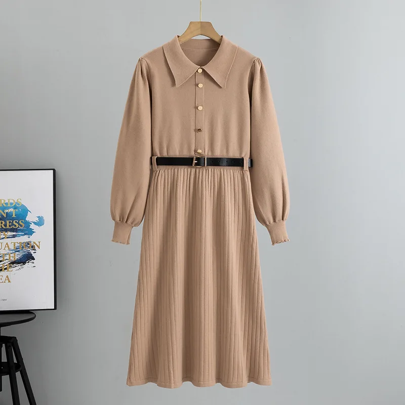 

Стильное и простое элегантное трикотажное однотонное тонкое платье