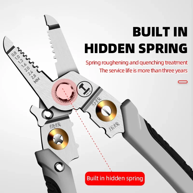 Wire stripper Multifunctional electrical pliers Split-wire winding and peeling pliers New pliers press pliers Wholesale wire