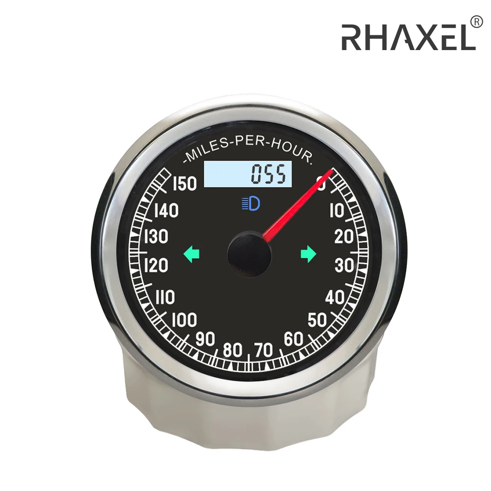 

RHAXEL 85mm MPH GPS Speedometer 80MPH Odometer Adjustable for Car Truck Motorcycle Boat with Backlight 12V 24V