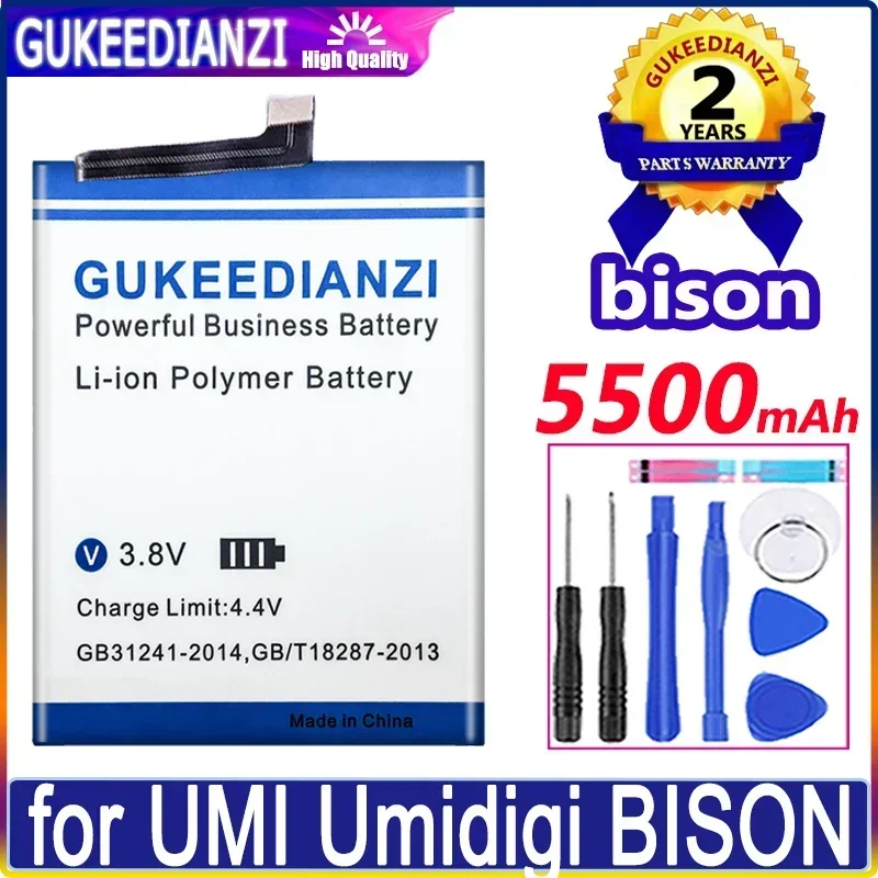 

GUKEEDIANZI Batteria 5500 мАч/6800 мАч для UMI Umidigi BISON GT/Pro 6,67 дюймов аккумулятор с инструментами