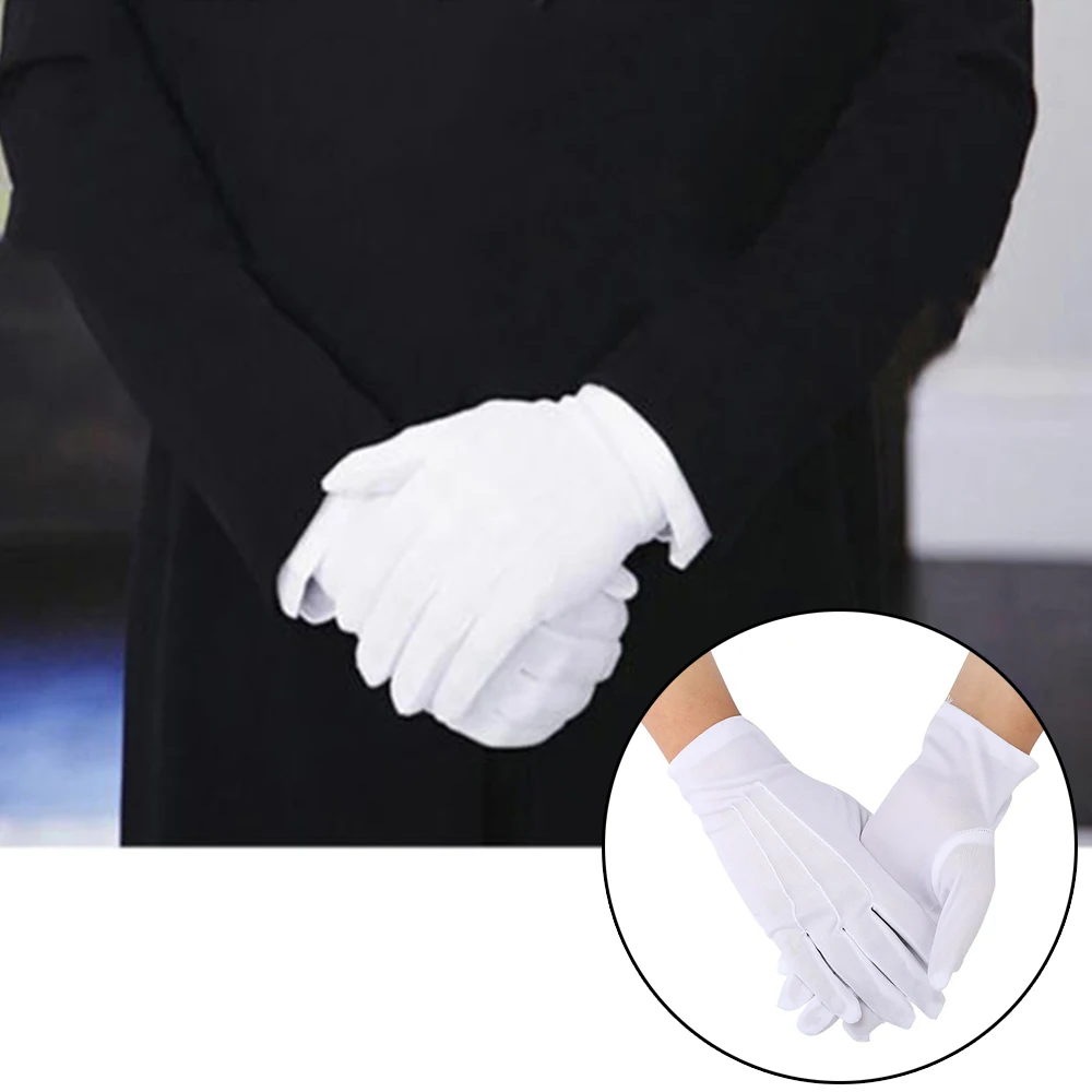 New White Formal Gloves Tactical Gloves Tuxedo Honor Guard Parade Santa Men Inspection Winter Gloves 1Pair