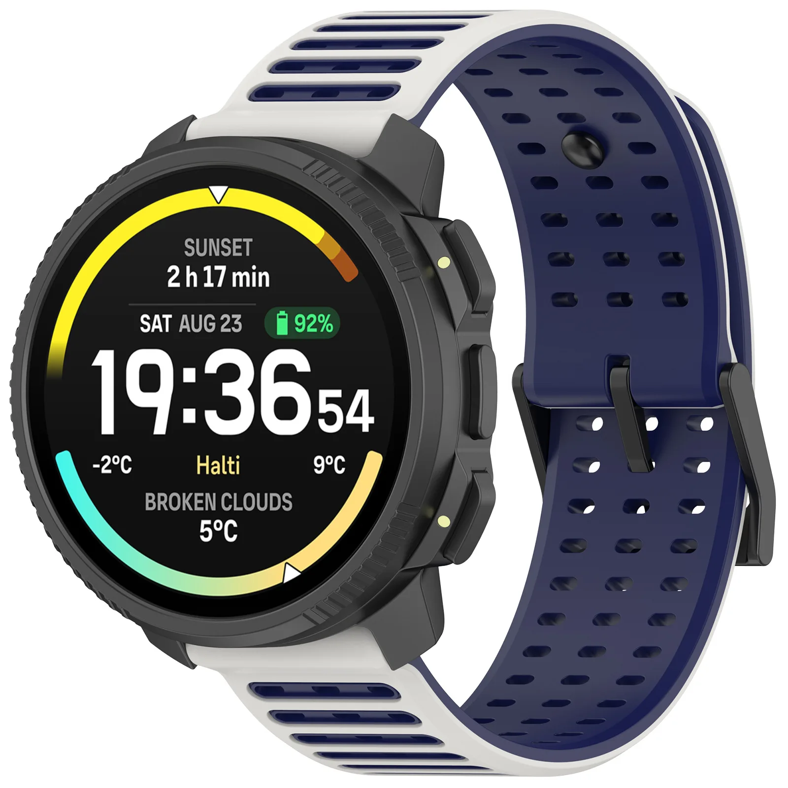 Silikon-Uhrenarmband 22 mm für Suunto Vertical 2/RACE 2 S/Run/Ocean Ersatzband für Suunto 5 9 Peak Pro Armband – Detail 22