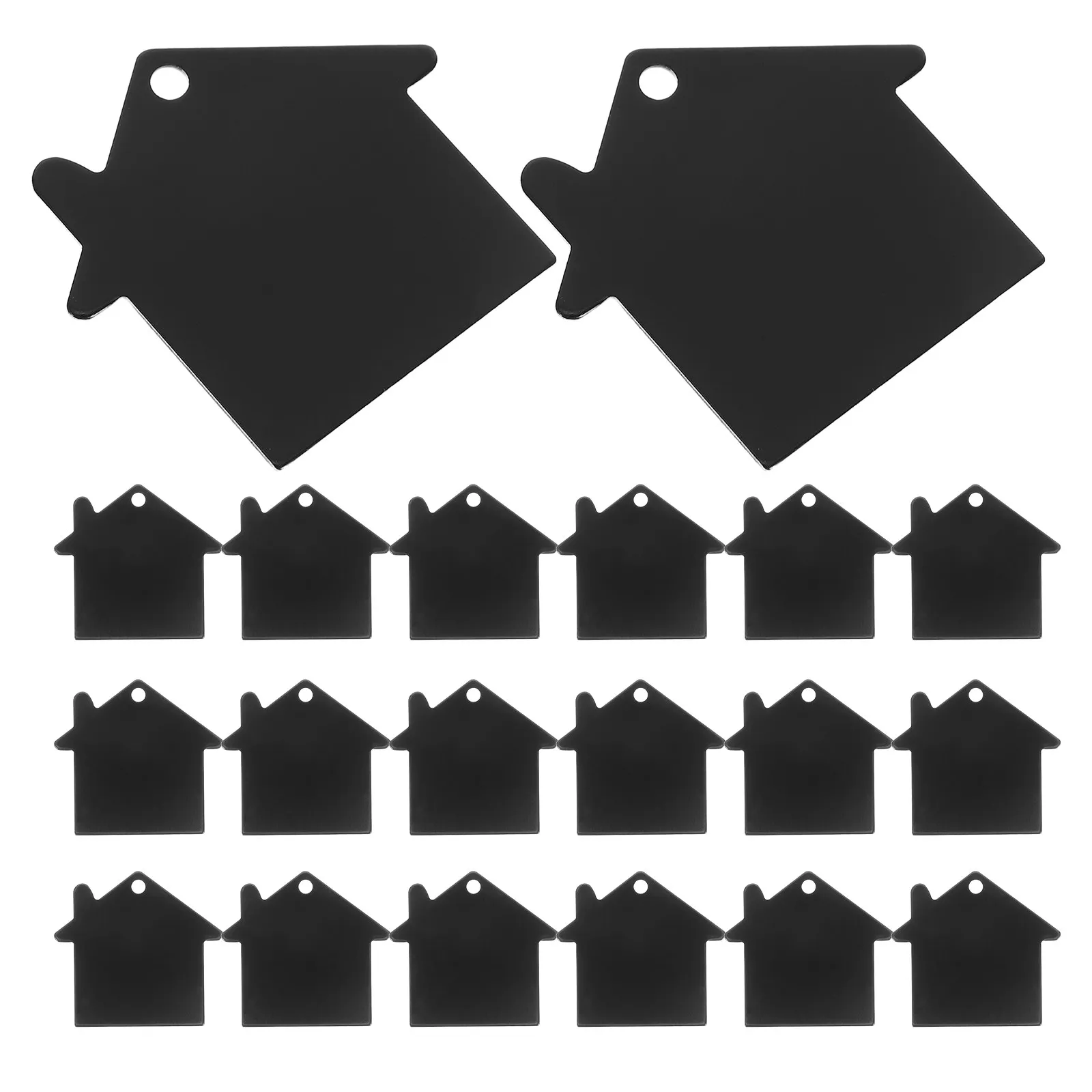 20Pcs House Shape Aluminum Tags Lightweight Metal Stamping Blanks Engraving Name Plates for Room Identification Door Sign Labels