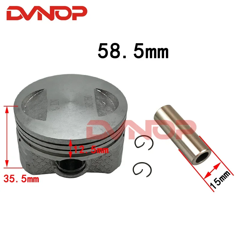 58.5mm 2V big bore Cylinder Piston Ring Set for Scooter ATV 152QMI 157QMJ 1P57QMJ GY6 125 GY6 150 RINGS PISTON