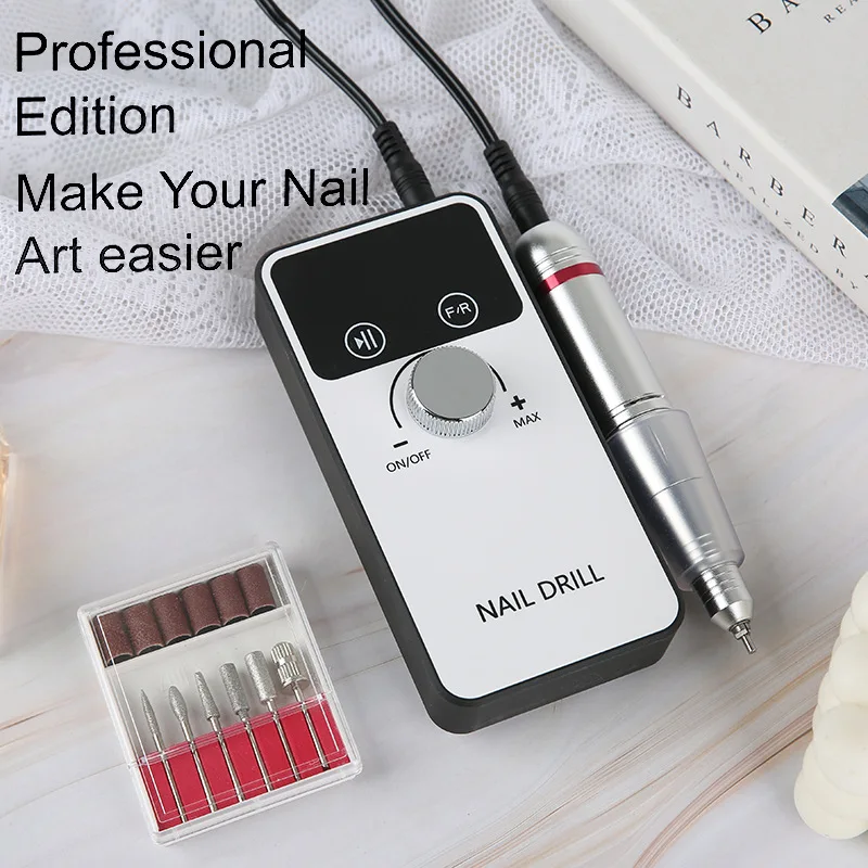 45000RPM Professional Electric Nail Drill Machine Rechargeable Nail File Nails Accessories Gel Nail Polish Sander Low Noise