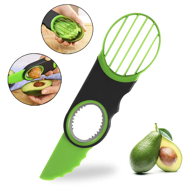 Multi functional fruit slicer, kiwi, avocado slicer, kernel remover, avocado cutter, three in one avocado knife