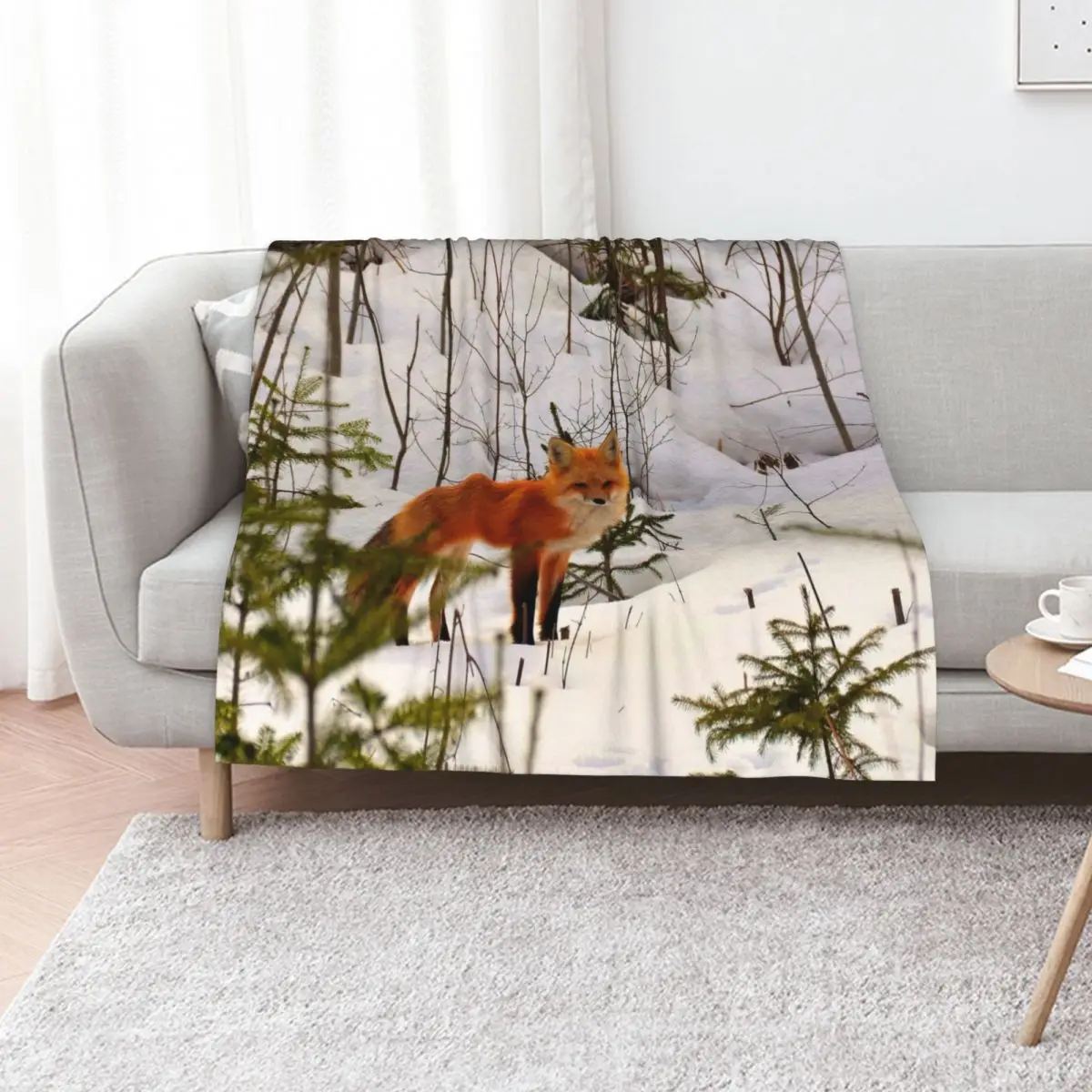 Winter Fox Throw Blanket Moving Hairy Stuffeds Luxury Designer bed plaid Luxury St Blankets