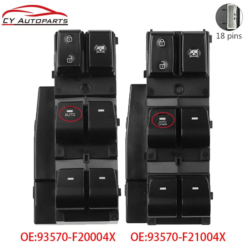 New Front Left Power Window Switch For Hyundai Elantra 2017-2020 93570-F20004X 93570F20004X 93570-F21004X 93570F21004X