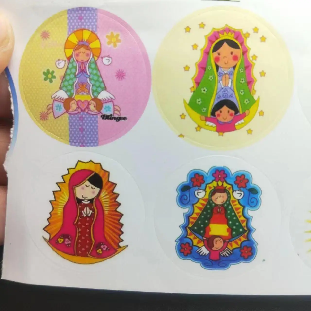 free shipping 14pcs one paper saint picture stickers religious stickers