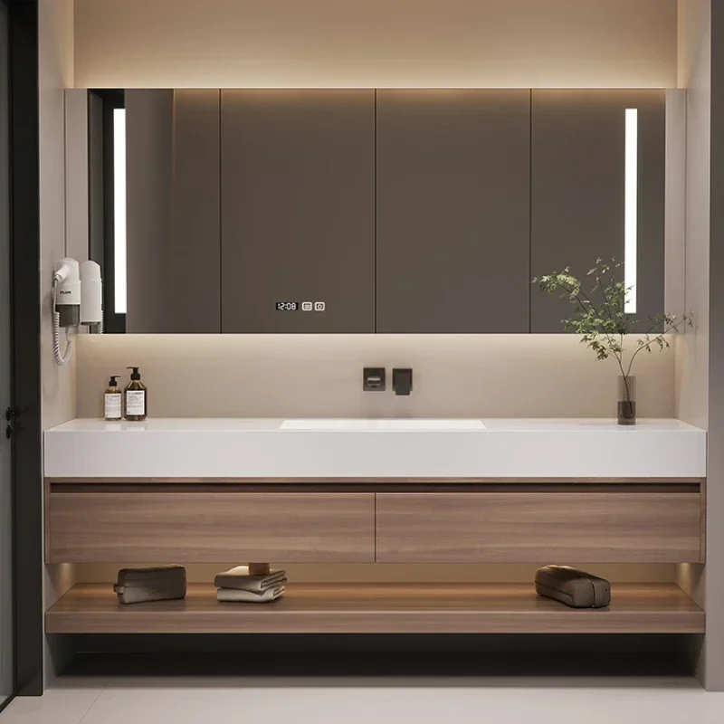 خزائن الحمام المرحاض مفتوحة الفاخرة مرآة خزانة الرف الزاوية الحديثة الطب Badkamer Kast أثاث الحمام TD50BC #4