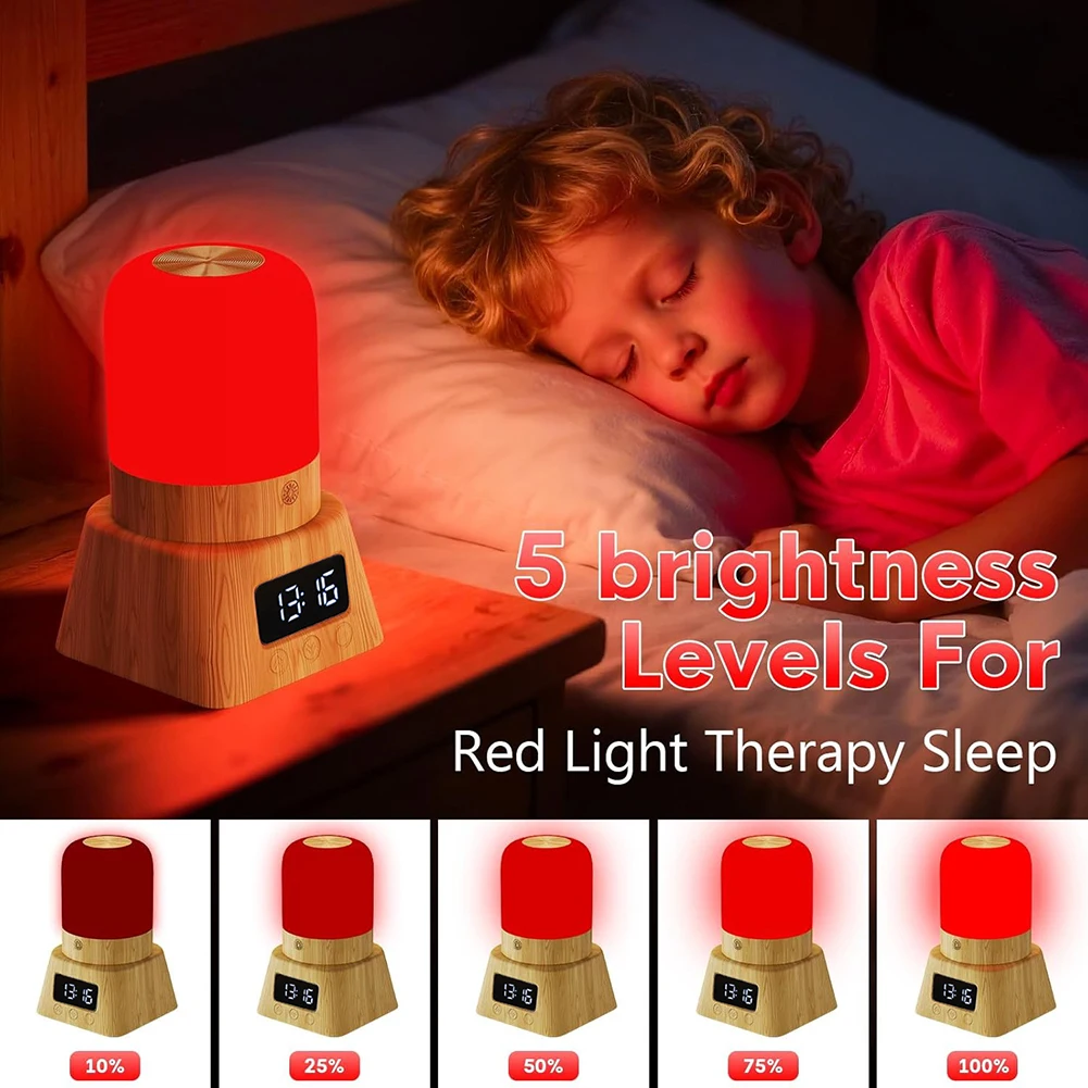 670nm Red Light Sleep Lamp Promotes Natural Melatonin Production Bedtime Relaxation Protect Eyes and Sleep for Meditation Yo-ga
