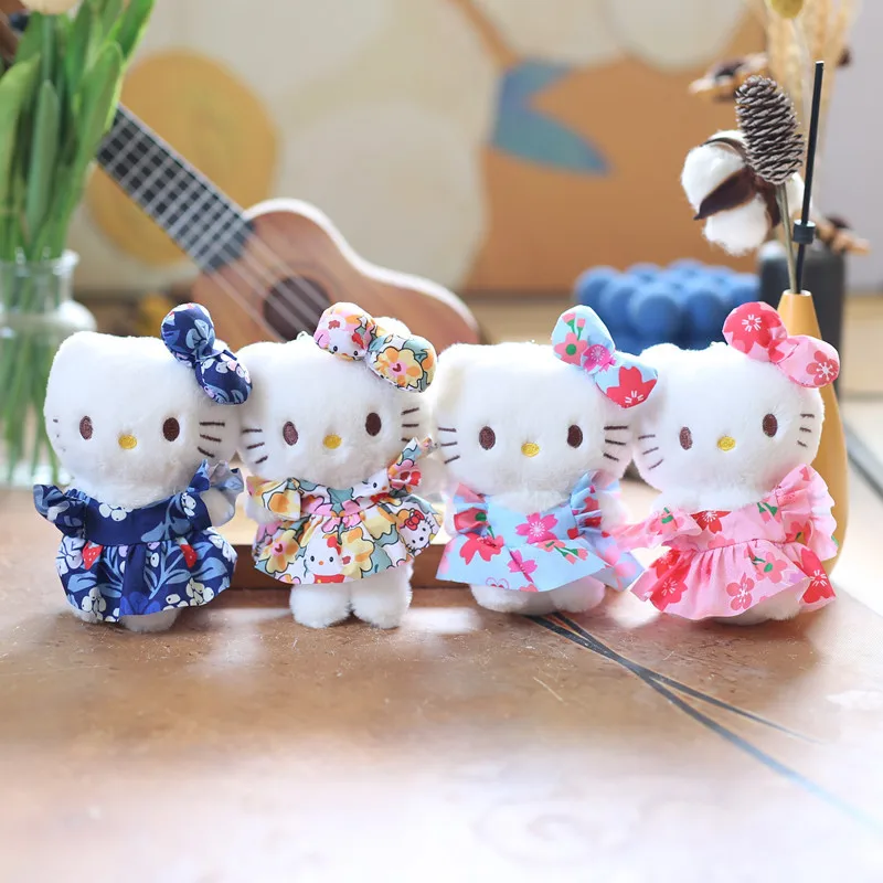 

12 см/4,72 дюйма Hello Kitty аниме плюшевые брелки кулон периферийные устройства мягкие декоративные куклы рюкзак подарок для подруги мягкая игрушка