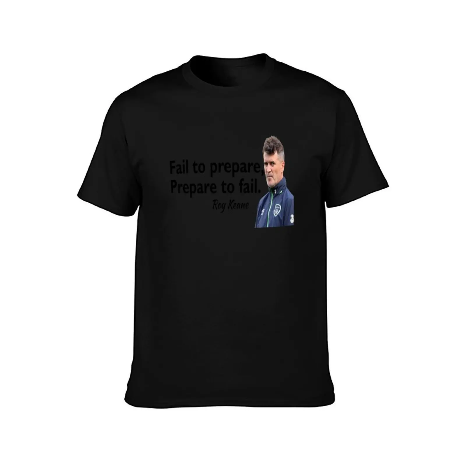 Roy Keane T-Shirt, Summer Casual Cotton Tee, Oversized Streetwear Tops, Vintage Graphic Print, Loose Fit Short Sleeve