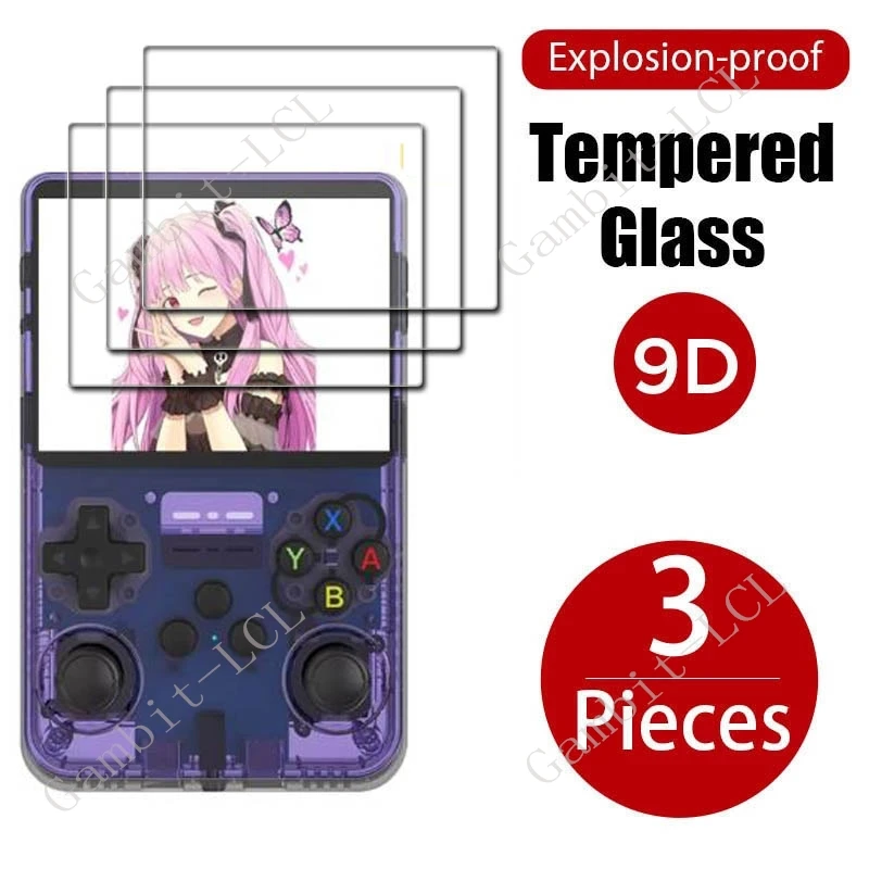 

3PCS 9H HD Tempered Glass For Open Source R36S 3.5Inch GameHero Magicx BOYHOM R36S Player Games Screen Protector Cover Film