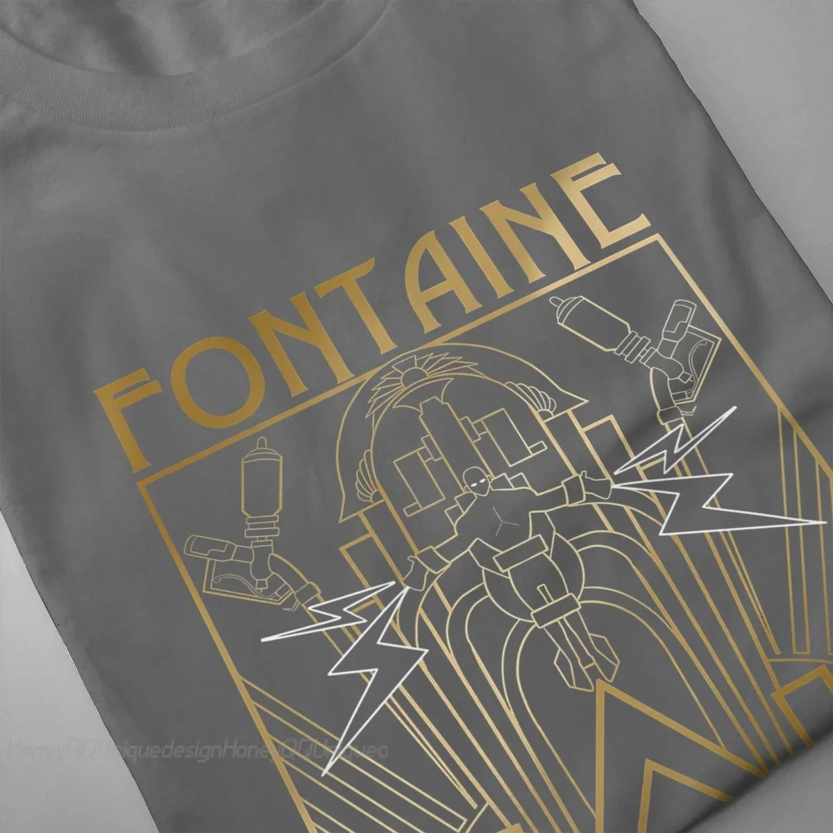 High Quality Men BioShock Shooting Game Jack Adventure Black T-Shirt Fontaine Futuristics Pure Cotton Shirt Tees Harajuku TShirt