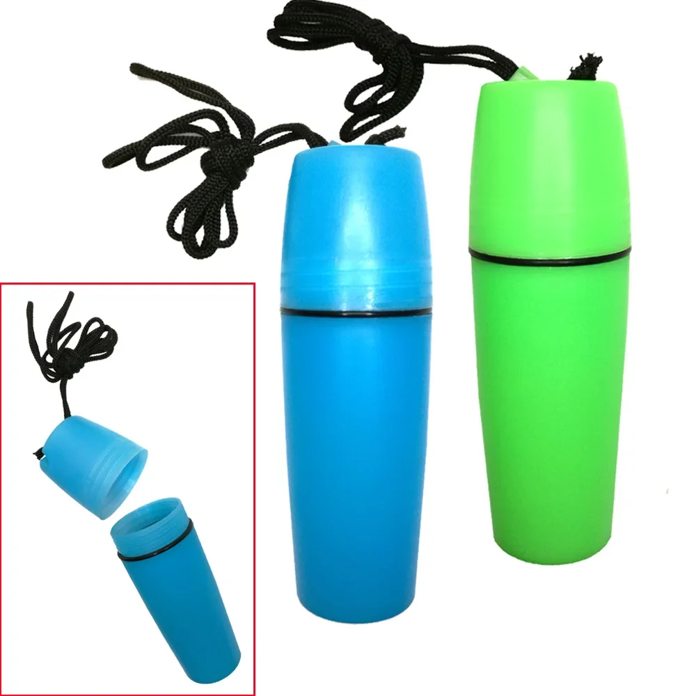 Kayak Boat Sailing Swimming Waterproof Dry Container Box Portable Durable Plastic Dry Bottle With Lanyard